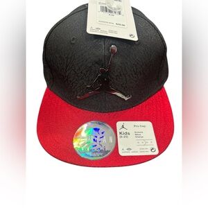 Jordan Hat Cap Snap Back Black Red Youth Elephant Print Jumpman Logo Nike Air